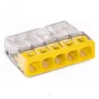 WAGO - Borne 5x0,5-2,5mm transparant jaune