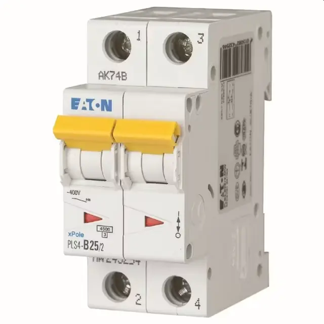 EATON - Disjoncteur PLS4-C25/2-MW , C 25A , 2 poles , 4,5 kA
