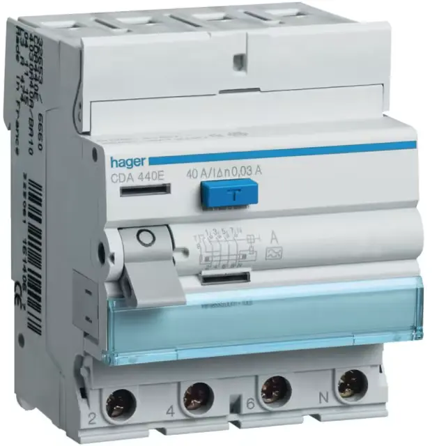 HAGER - Interrupteur différentiel 4P 40A 30mA type A
