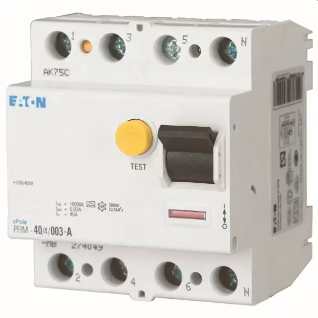 EATON - differentiel PFIM-63/4/003-A-MB, 4 poles, 63 A, 30 mA, Type A