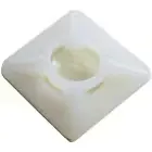 TRADEFORCE - Base carrée autocollante pour collier de serrage 3,6mm, 20x20mm, naturel, 100pcs