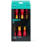 TRADEFORCE - Jeu de 6 tournevis VDE, fente 3,5/4/5,5/6,5mm - Pozidriv PZ1/PZ2