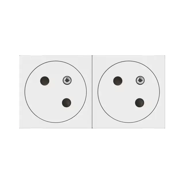 LEGRAND - Mosaic Link prise 2x2P+T affleurante 45°-4 modules blanc