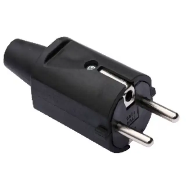 Fiche Mâle Caoutchouc 10/16A-250 IP20