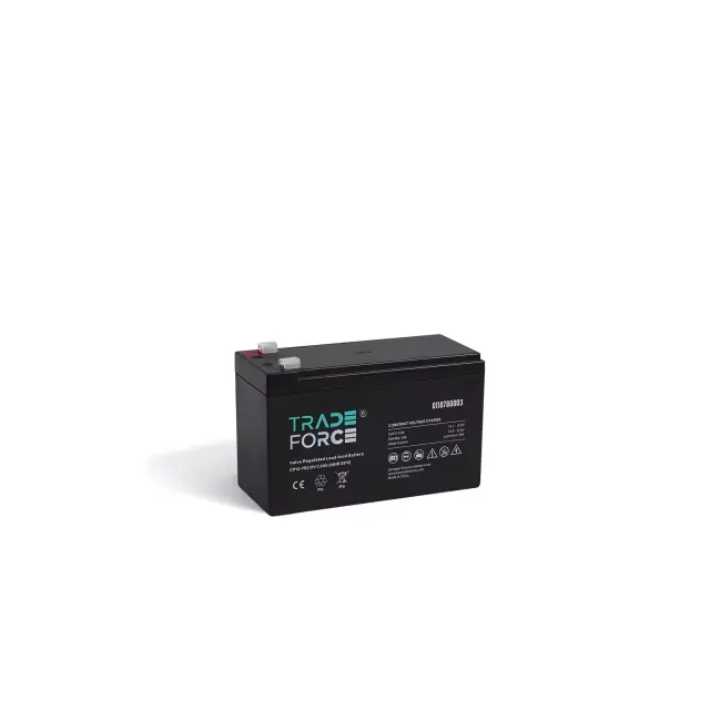 TRADEFORCE - 12V 7.2Ah batterie au plomb-acide, étanche, avec soupape, Faston 4.8
