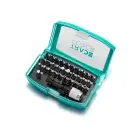 TRADEFORCE - Jeu d'embouts couleur 1/4'' - Porte-embouts - 31 pieces