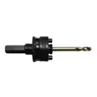 TRADEFORCE - Arbre pour scies cloche de Ø 32-210mm + foret pilot HSS, queue 11mm hexagonale