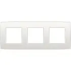 NIKO - Plaque de recouvrement (71mm) triple horizontal, blanc