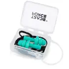 TRADEFORCE - Bouchons d'oreilles réutilisables, avec cordelette, boite de rangement, 28dB