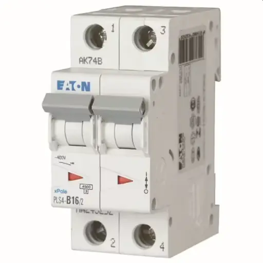 EATON - Disjoncteur PLS4-C16/2-MW , C 10A , 2 poles , 4,5 kA