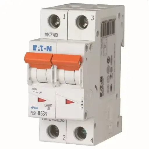 EATON - Disjoncteur PLS4-C63/2-MW , C 63A , 2 poles , 4,5 kA