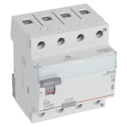 LEGRAND - Interrupteur différentiel TX³ 4P 30mA 63A Type A - 4 modules