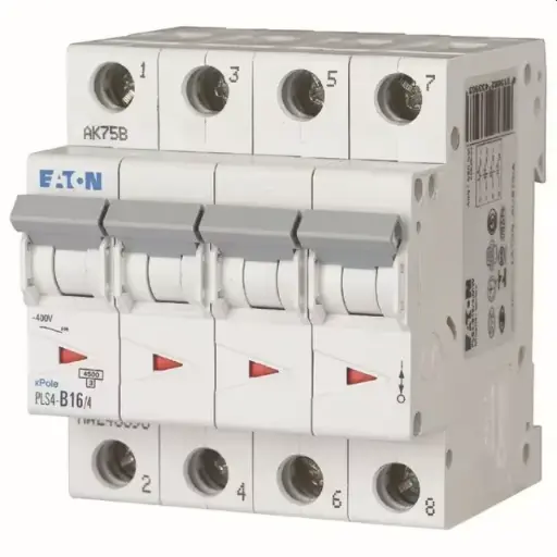 EATON - Disjoncteur PLS4-C16/4-MW , C 16A , 4 poles , 4,5 kA