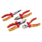TRADEFORCE - Jeu 4 pinces VDE : à becs plats, à dénuder, universelle, coupante diagonale