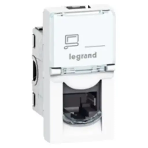 LEGRAND - LCS2 prise RJ45 CAT6 U/UTP 1 module Mosaic couleur blanc