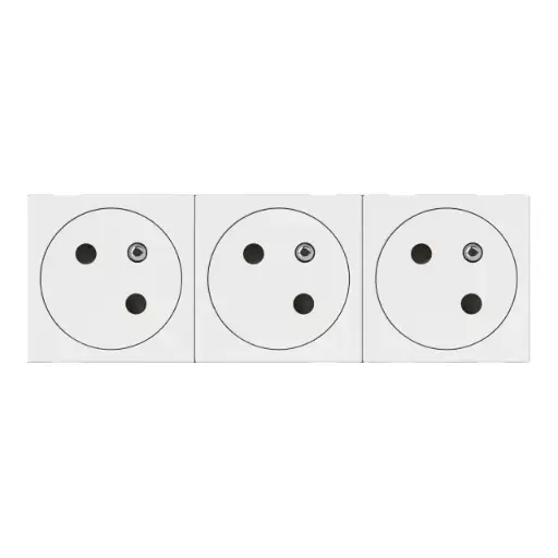 LEGRAND - Mosaic Link prise 3x2P+T affleurante 45°-6 modules blanc