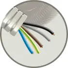 ELFLEX - Elflex tube précâblé 16mm gris + installation VOB 5G1,5mm² - ELFLEX5G1,5 R 100