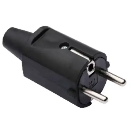 Fiche Mâle Caoutchouc 10/16A-250 IP20